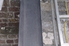 Code 6 lead open gutters at tower abutment